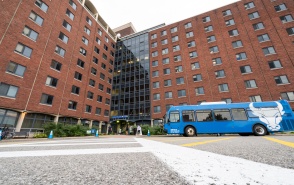 Exterior view of Goodyear Hall. 