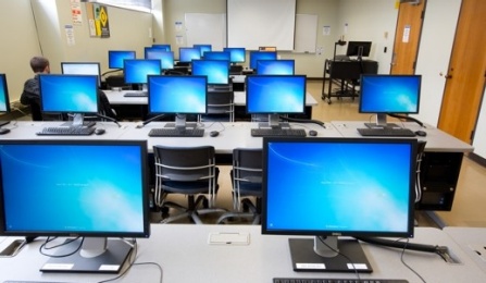 Business centers and computing labs are located on campus. 
