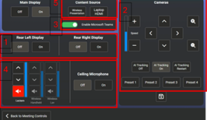 Zoom image: Screengrab of logitech touch pad. HDMI Input button, Bluetooth Audio button, TV Off Button, Volume Control buttons.