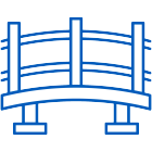 Icon of a Creekside Village bridge. 