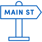 Icon of Main St street sign. 