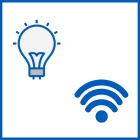 lightbulb and wifi icons. 