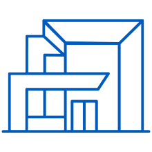 Icon of the front entrance of The Landing at Ellicott.