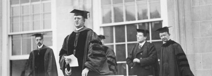 Inauguration of Samuel P. Capen. Photo: University Archives, 1922, call number: 52A:1. 