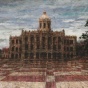 Acosta, Missing Link 2005, Acrylic on Canvas, 3' x 14". 