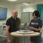 A student meets with a Career Design consultatnt to discuss career options. 