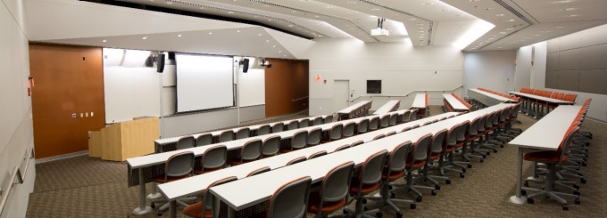 A picture of Davis Hall Lecture Room 101. 