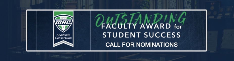 Award banner calling out the need for faculty nominations. 