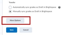 Click on more options button in the Turnitin Integrations menu. 