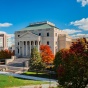 South Campus - Abbott Hall, exterior, campus shot, stairs. 