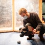 Individual student working on an engineering project. 