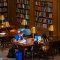 Students inside the Abbott Library on the first day of classes for the fall semester in August 2022. 