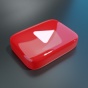 The 3D YouTube logo. 