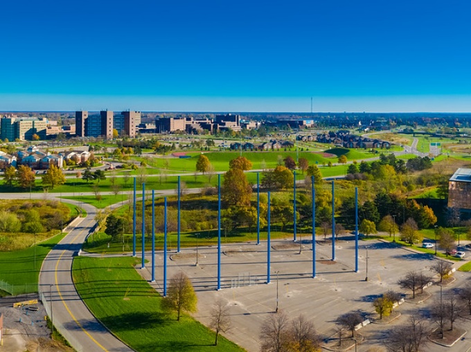 Aerial view of the SOAR facility on North Campus. 