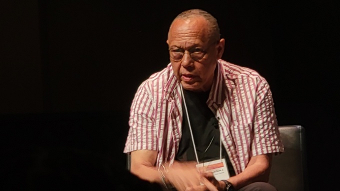 Professor taylor during a talk.