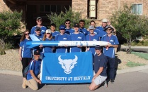 SEDS club holding rocket during competition. 
