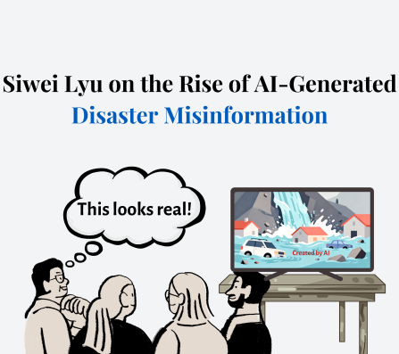 Graphic on Rise of AI-generateed Disaster Mininformation. 