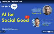 UB Teck Talk: AI for Social Good Watch on YouTube. 