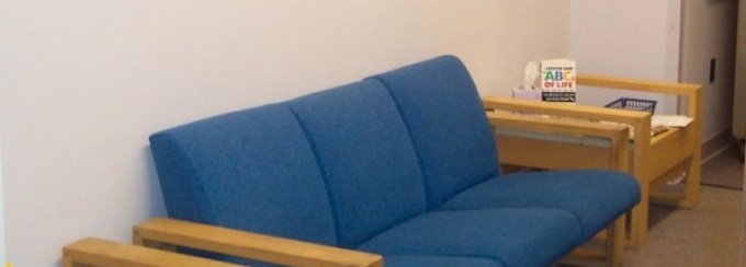 Zoom image: CLaRI waiting room for parents and children. 