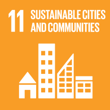 Sustainable Development Goals 11 sustainable cities and communities icon. 