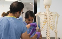 Students in Gross Anatomy lab. 