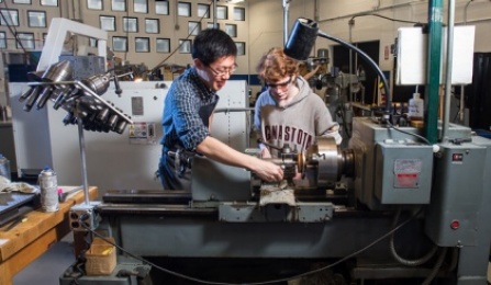 school of engineering and applied sciences students in lab. 