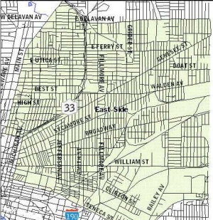 East side map. 