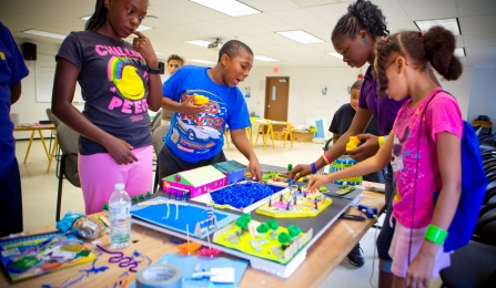 Children learning at UB's one of many summer camp options for K-12 youth in WNY. 