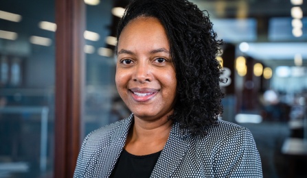 Picture of Jacqueline Hollins smiling. 