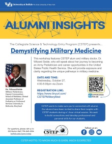Alumni Insights Flyer featuring CSTEP Alumni Dr. Witzard Seide. 