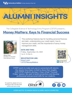 Alumni Insights Flyer Money Matters. 