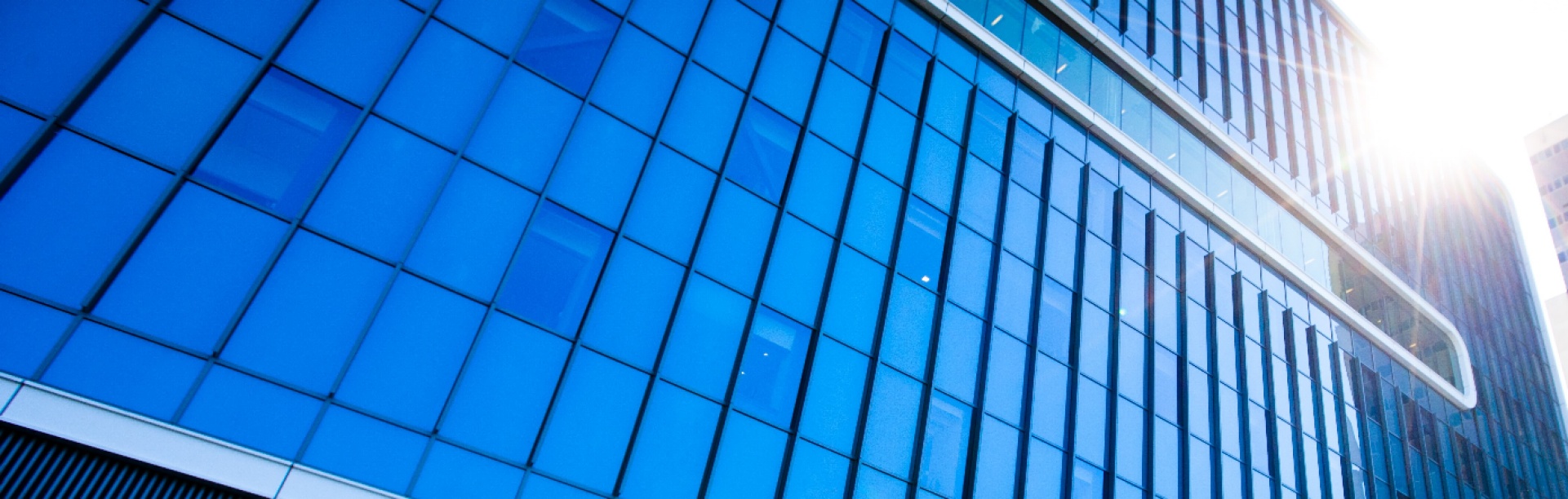 Photo of the CTRC from outside with the sun hitting the front. 