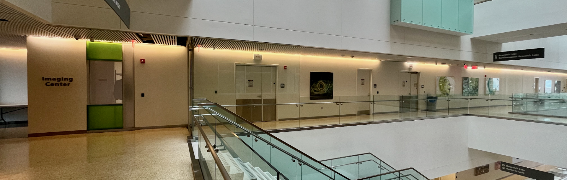 A photo of the Imaging Center at the CTRC. Text reads: Center for Biomedical Imaging Facilitating cutting-edge research through advanced imaging services. 