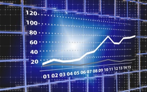 Graphic of a graph with numbers rising. 