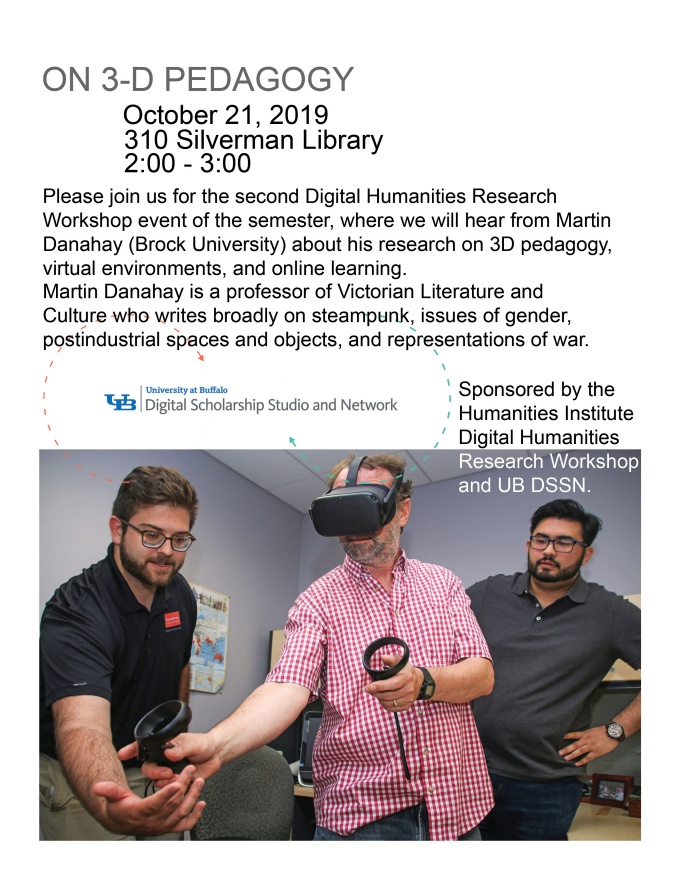 Martin Danahay On 3D Pedagogy flier. 