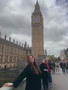 Oliva in front of Big Ben. 