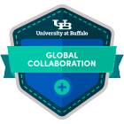 global collaboration digital badge icon. 