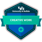 creative work digital badge icon. 