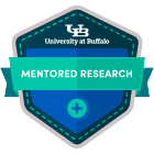 mentored research digital badge icon. 