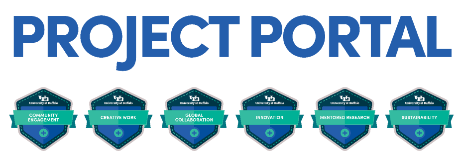 Project Portal and digital badge icons. 
