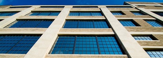 A look at the facade of UB's Gateway Building. 