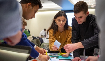 Students participating in an Innovation Sprint. 