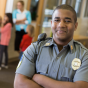 Security Guard at attention. 