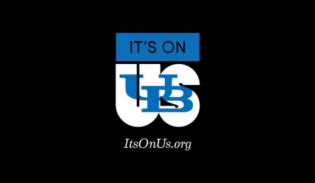 "It's On Us" UB logo. 