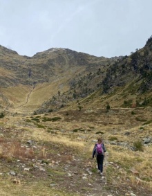 Emma Correia hiking in Andorra. 