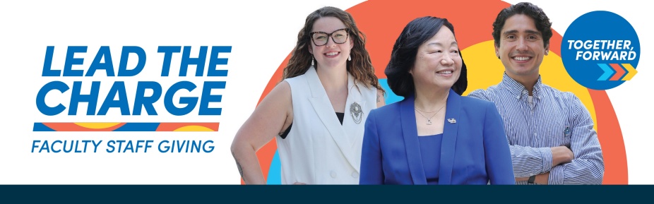 Lead the Charge: Faculty Staff Giving (logo). 