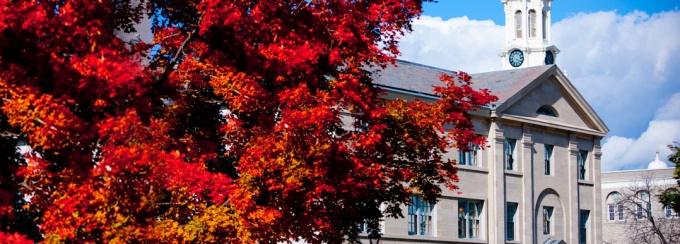 An image of Crosby and Hayes Halls on UB's south campus. 