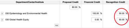 Assigning percentages CLICK example. 