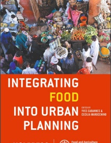 Book cover of Integrating food into urban planning. 