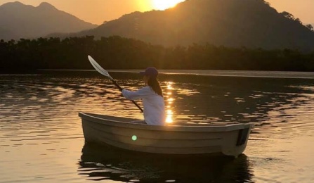 "I love to kayak. I was kayaking in the ocean in Free Town Sierra Leao". 